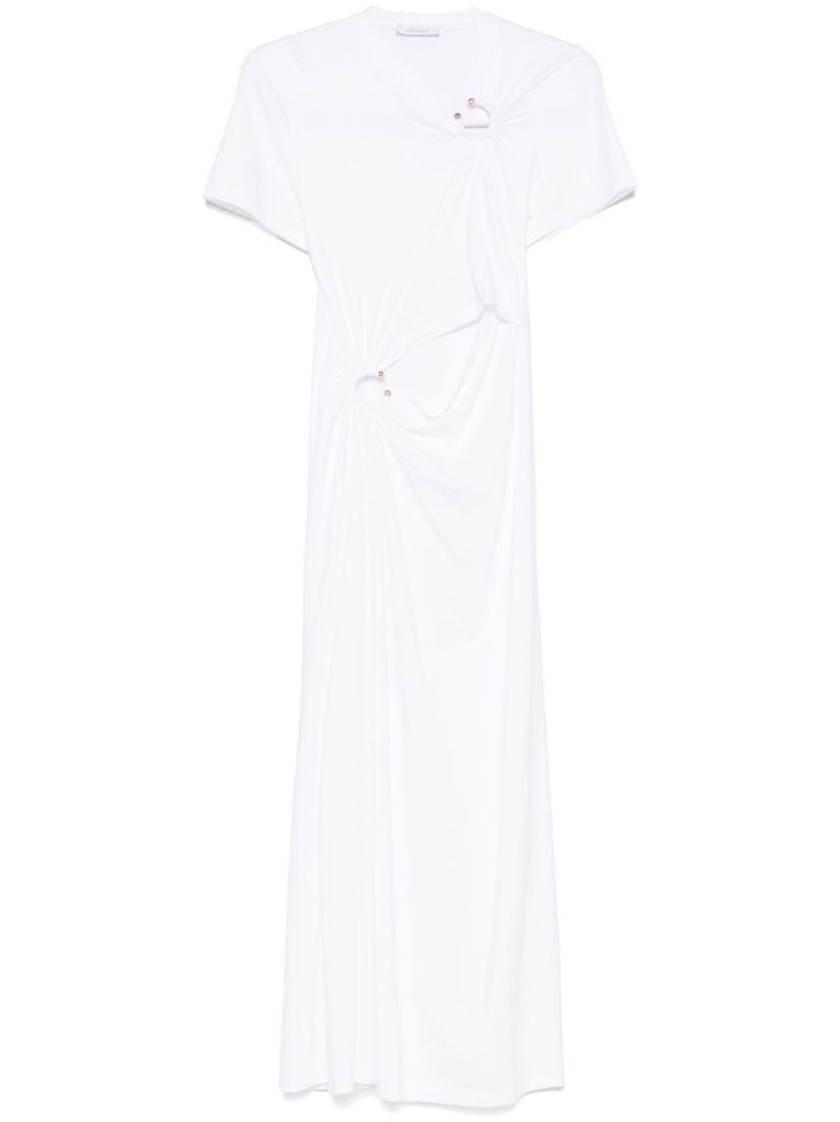 White Draped Dress