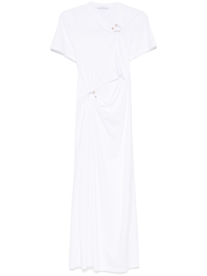 White Draped Dress