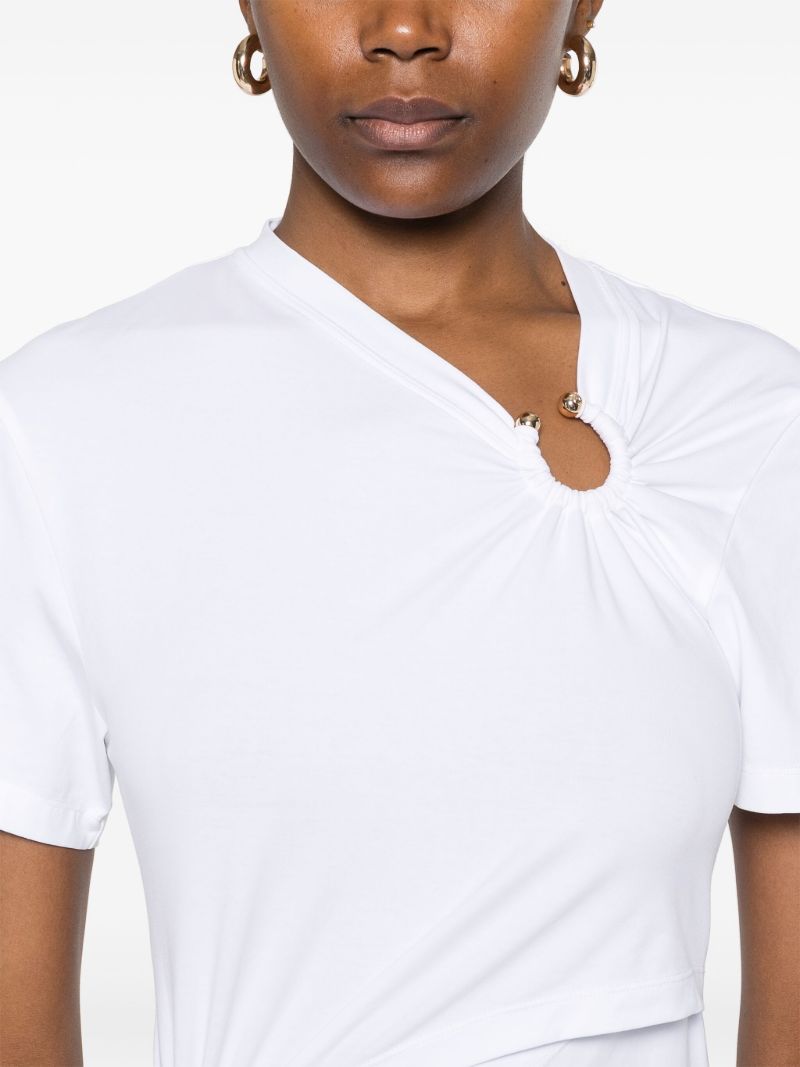 White Draped Dress