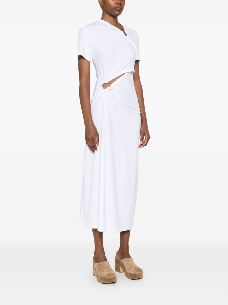White Draped Dress