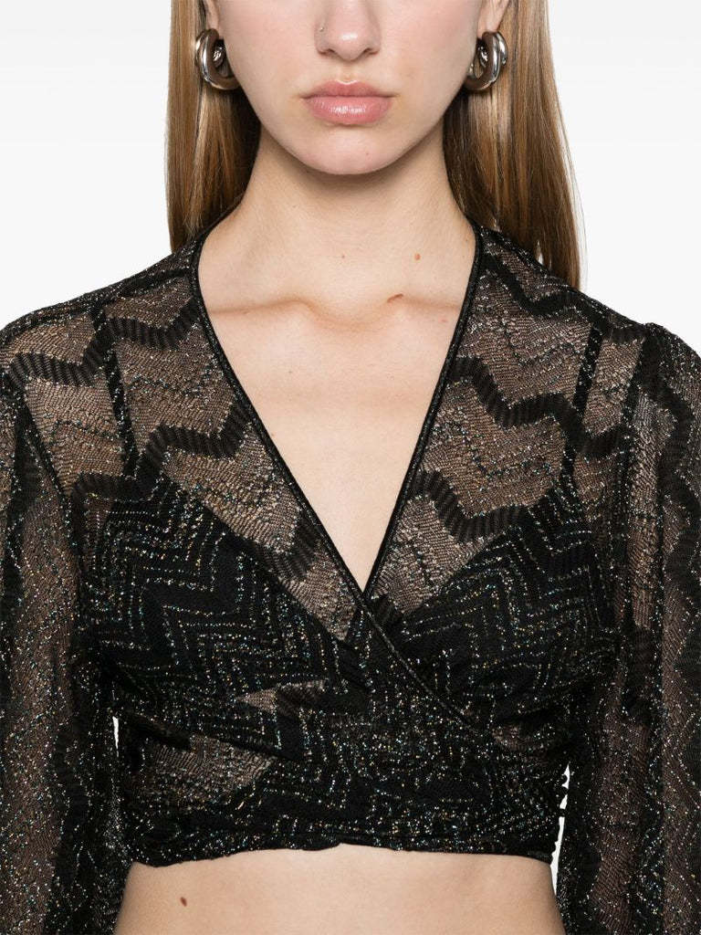Crochet-knit Cropped Top