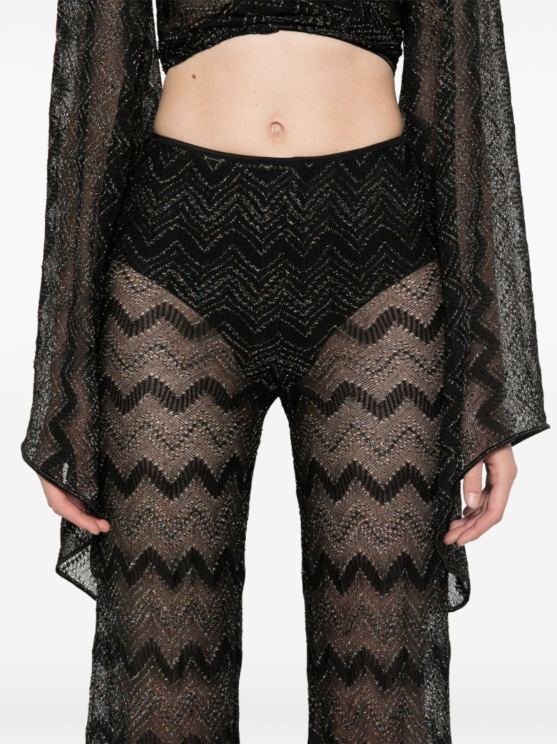 Crochet-knit Flared Trousers