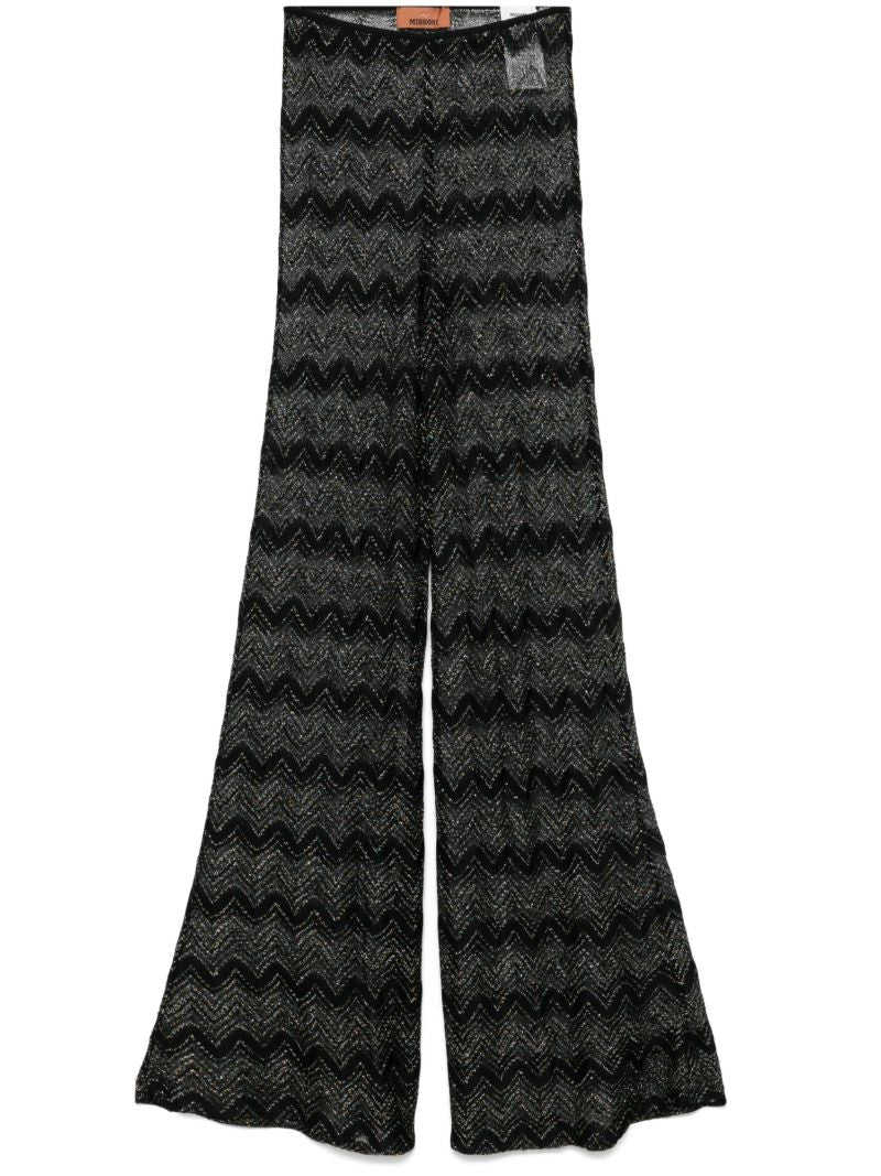 Crochet-knit Flared Trousers