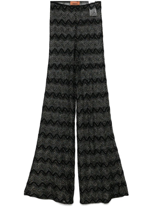 Crochet-knit Flared Trousers
