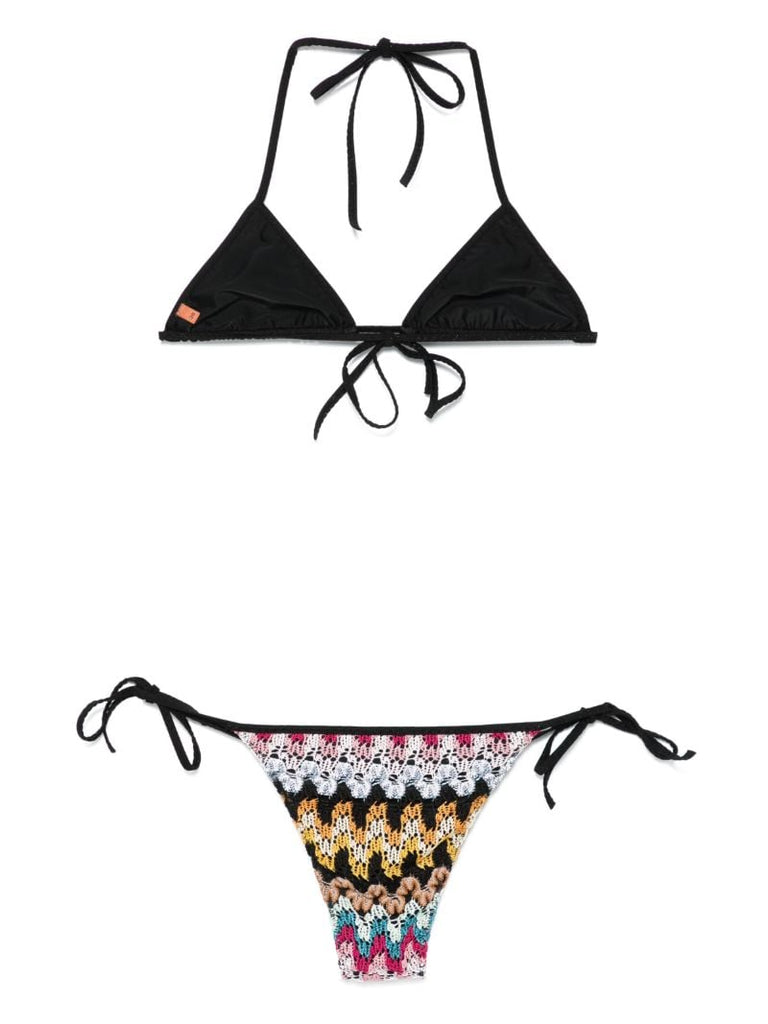 Crochet-knit Bikini Set