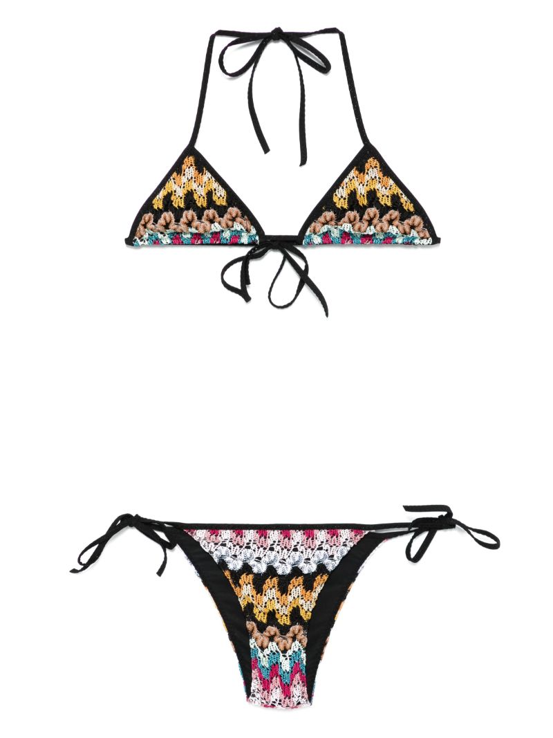 Crochet-knit Bikini Set