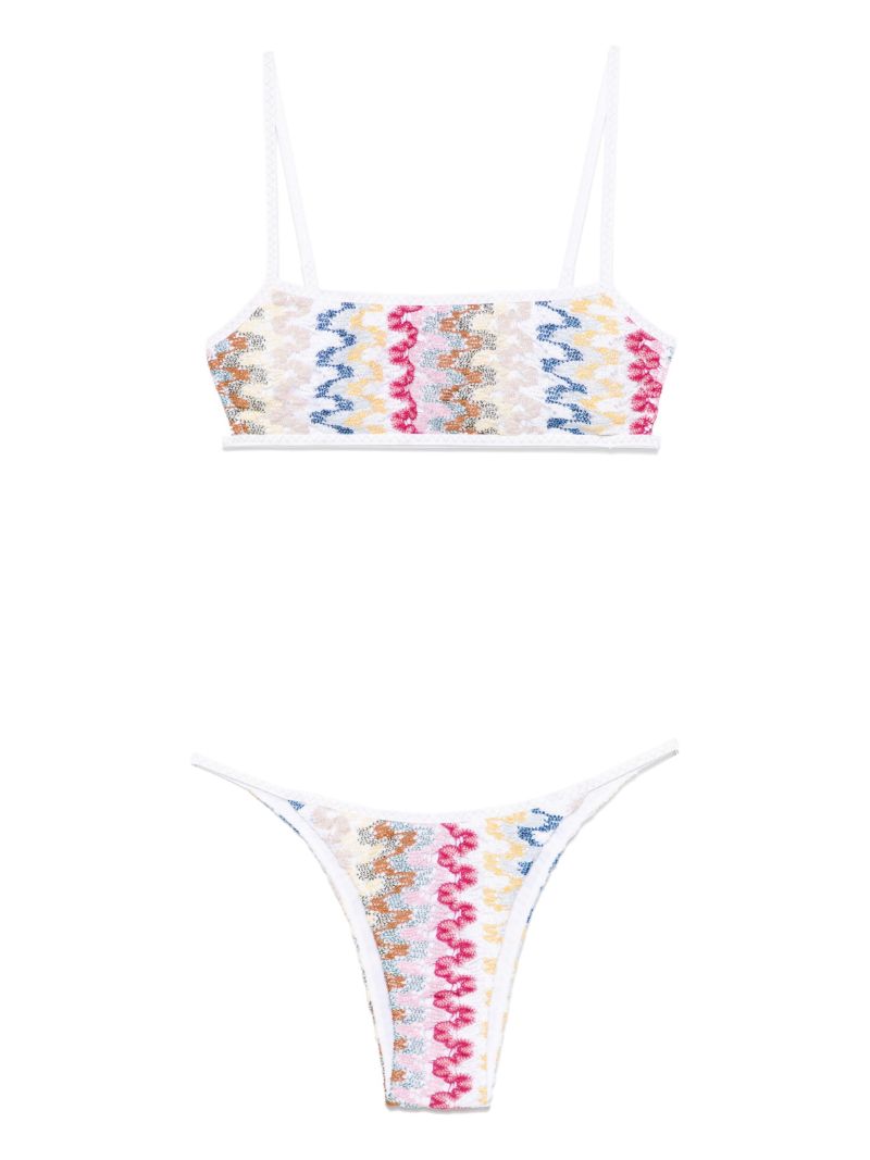 Zigzag-woven Bikini Set
