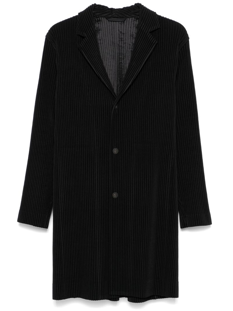 Pleated Single-breasted Coat