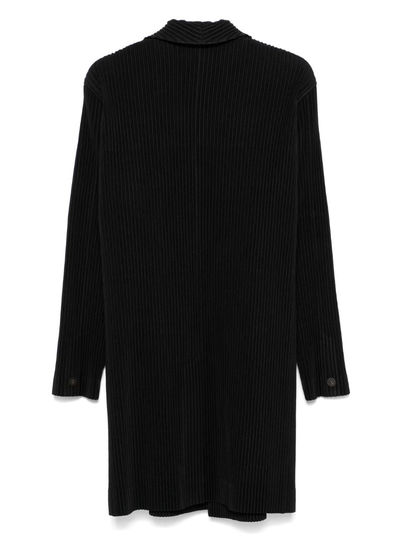 Pleated Single-breasted Coat