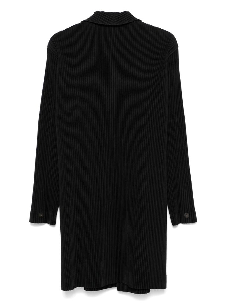 Pleated Single-breasted Coat