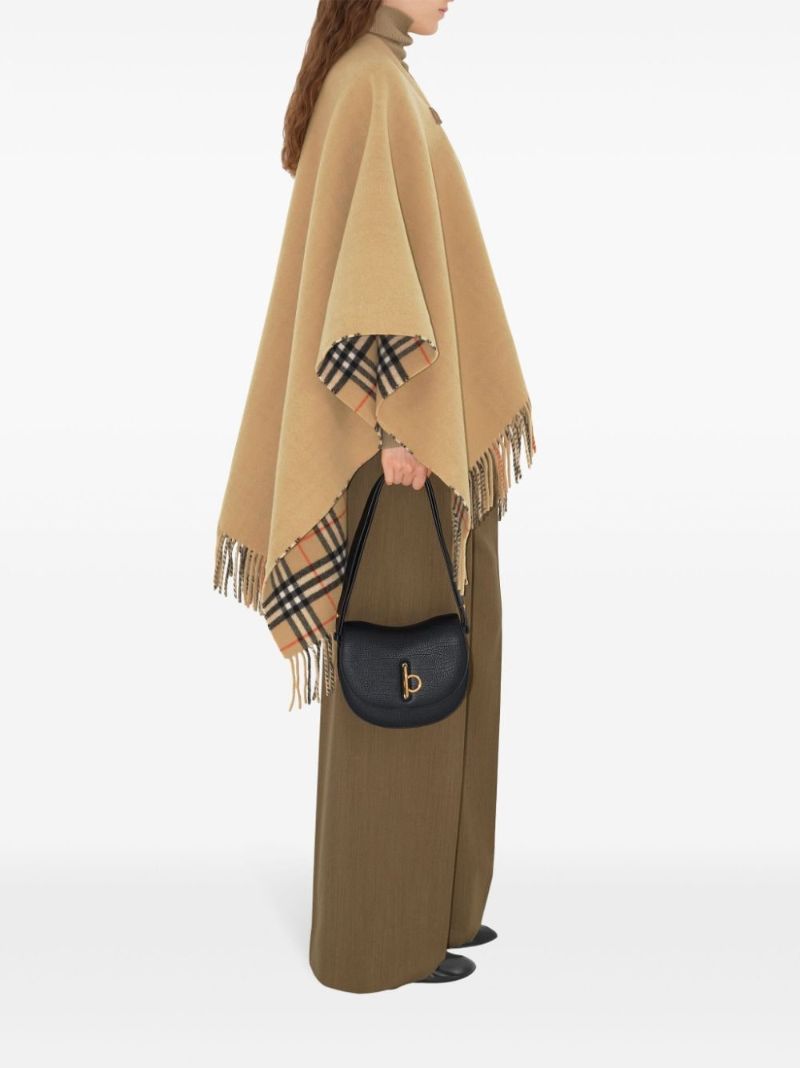 Check Wool Cape