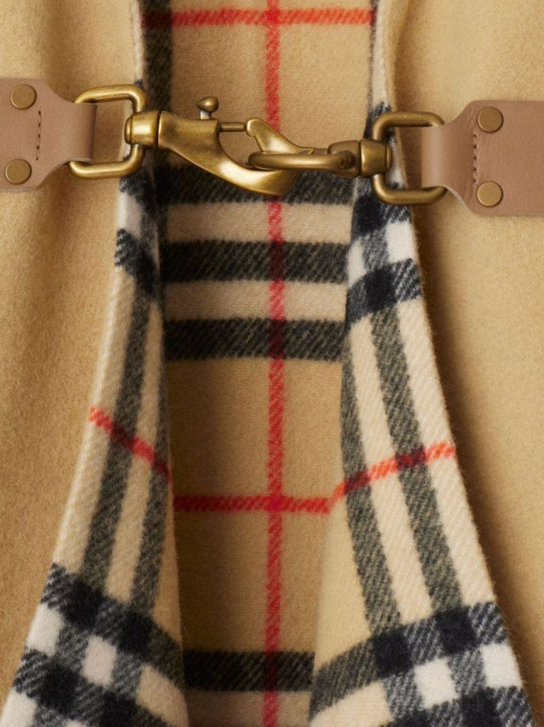Check Wool Cape