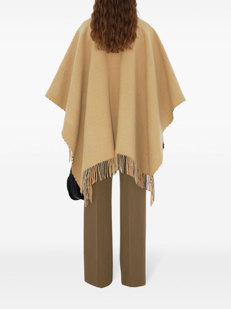 Check Wool Cape