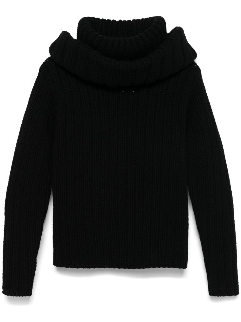 Oversized-collar Jumper