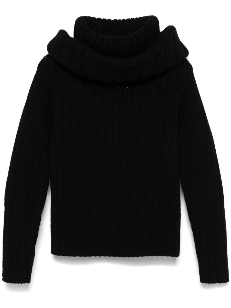 Oversized-collar Jumper