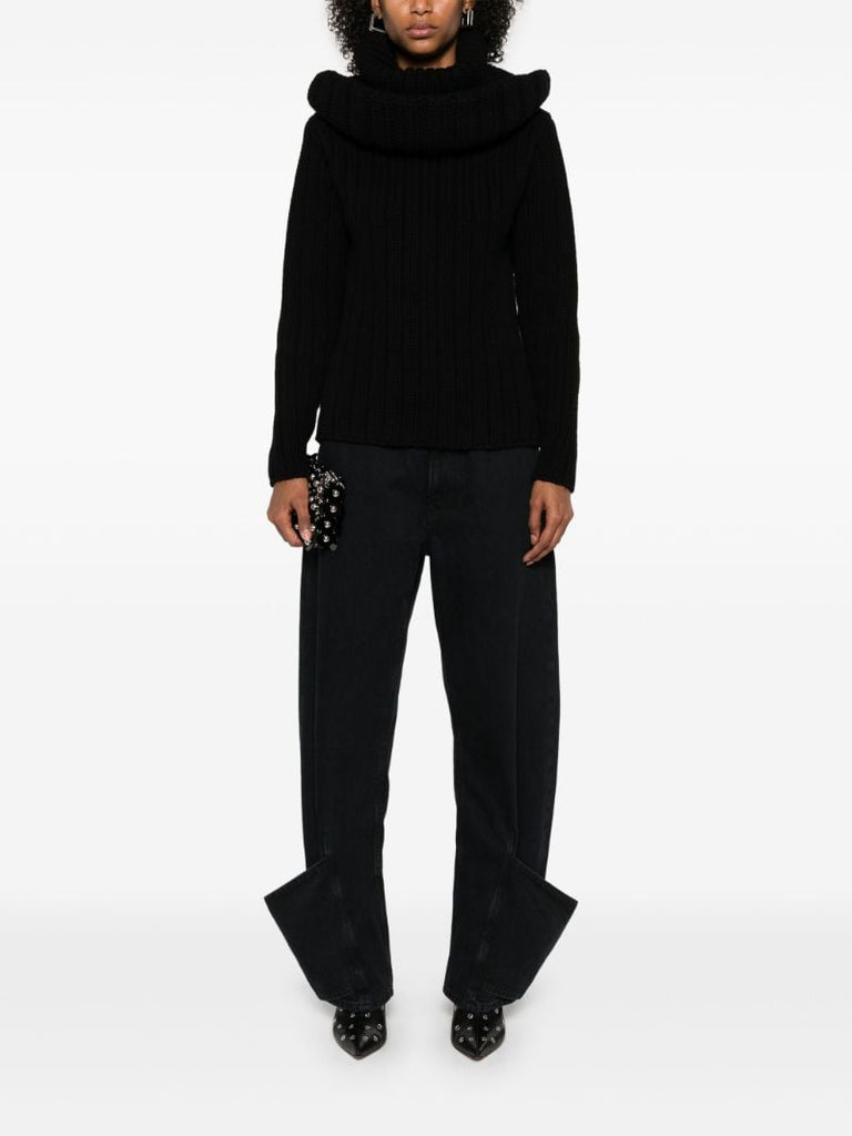 Oversized-collar Jumper