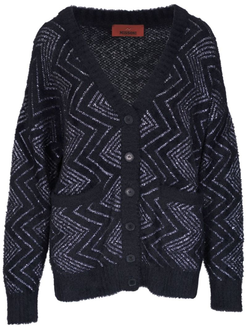Zigzag Sequin-embellished Cardigan