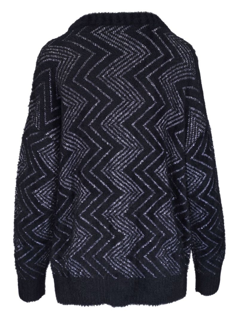 Zigzag Sequin-embellished Cardigan