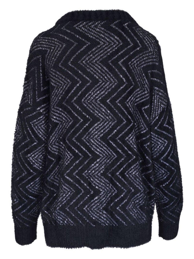 Zigzag Sequin-embellished Cardigan