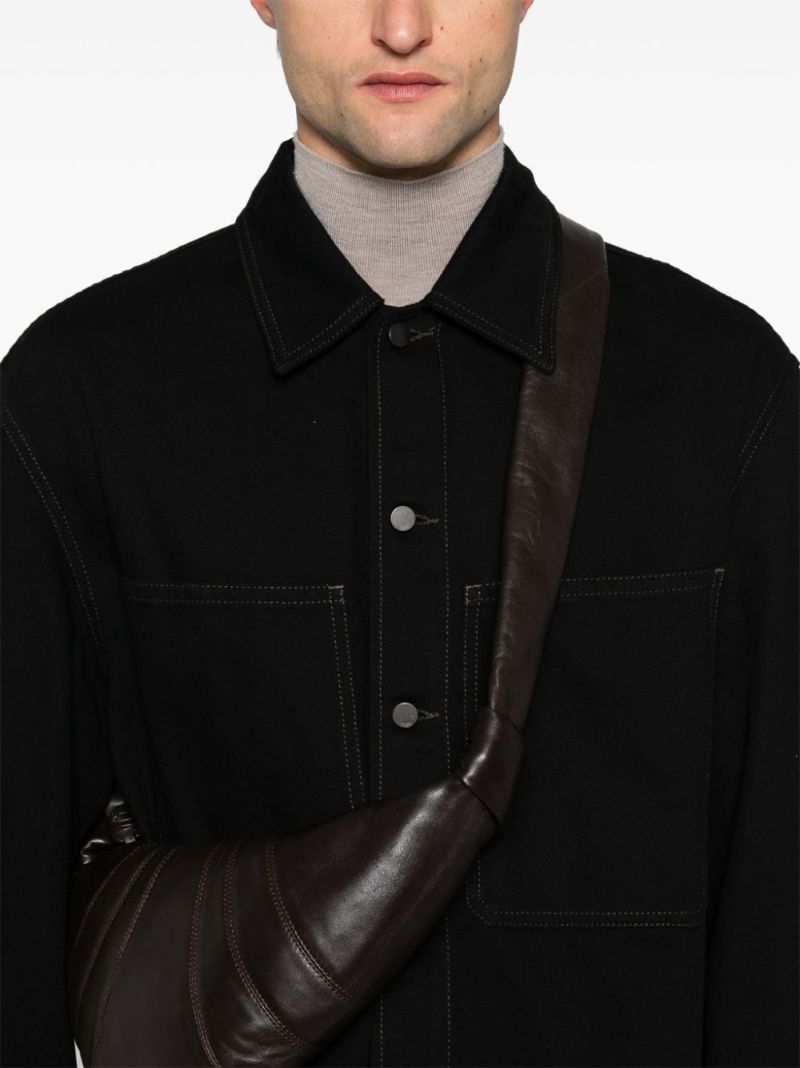 Twisted-sleeve Overshirt