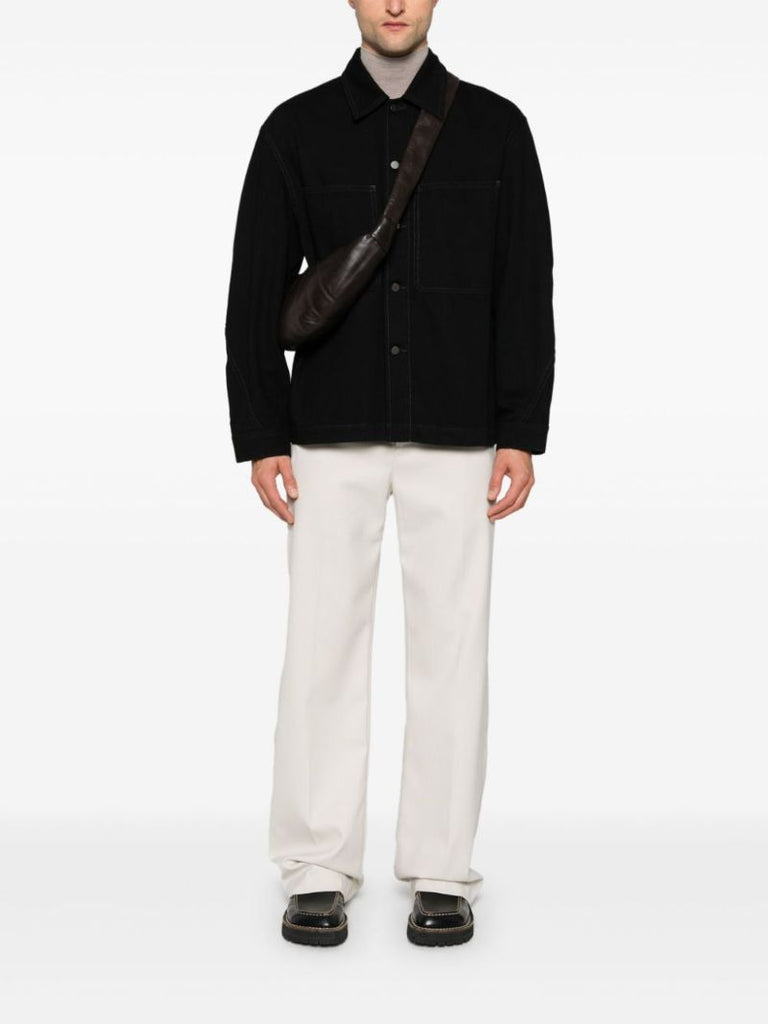 Twisted-sleeve Overshirt