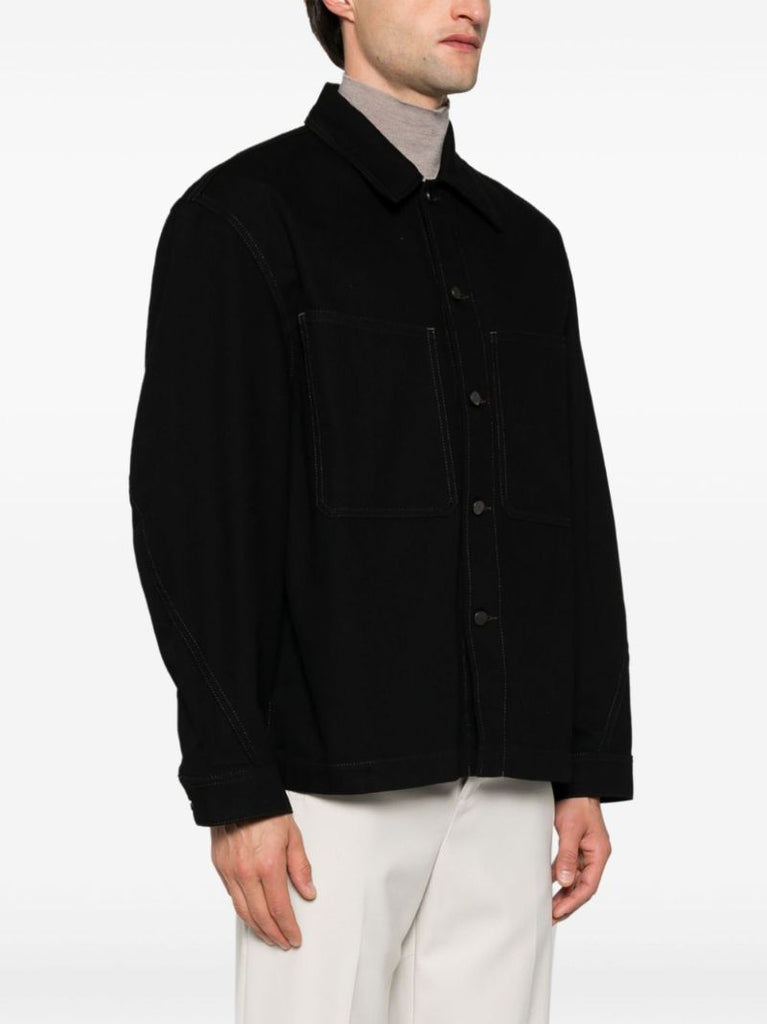 Twisted-sleeve Overshirt