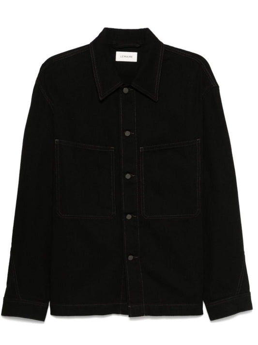 Twisted-sleeve Overshirt
