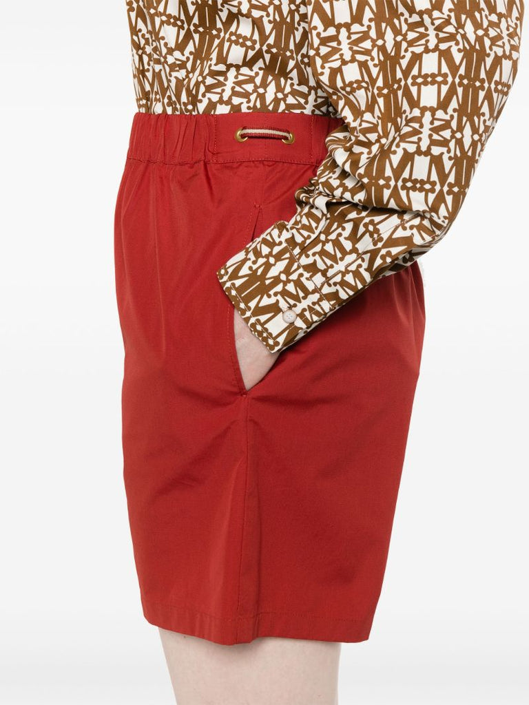 Red Cotton Shorts