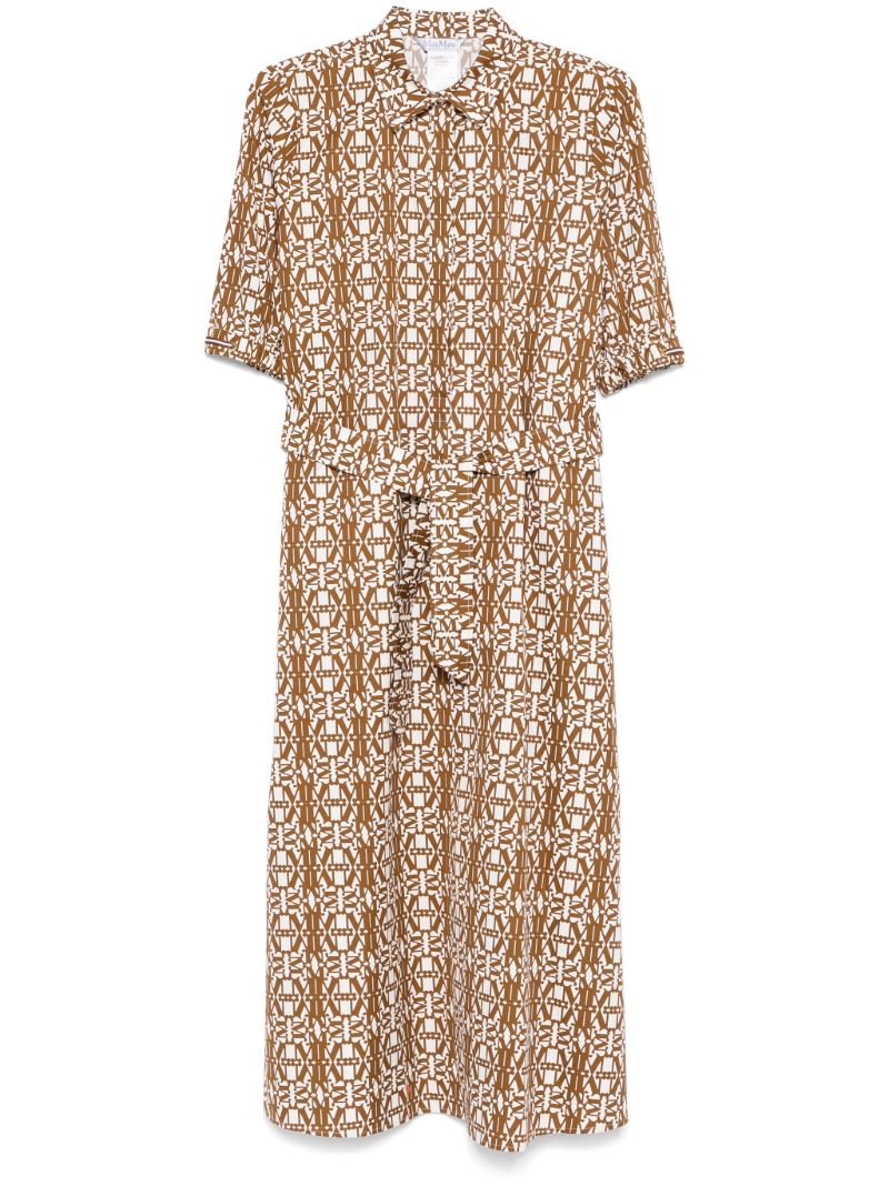 Brown Monogram-print Dress