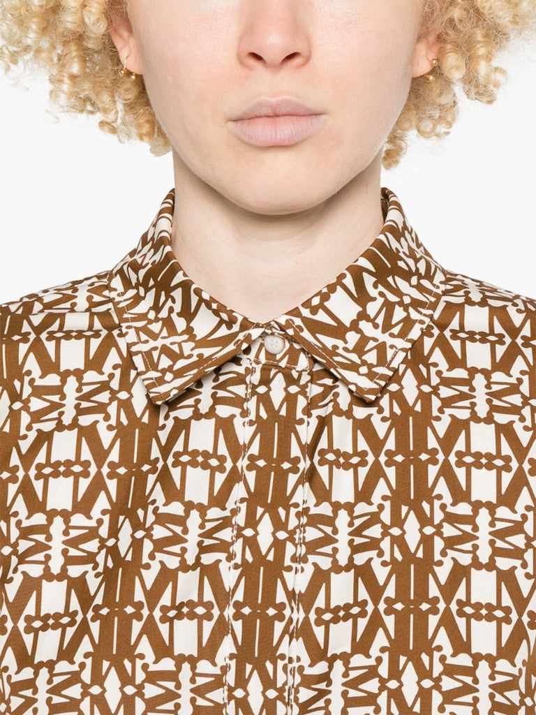 Brown Monogram-print Dress