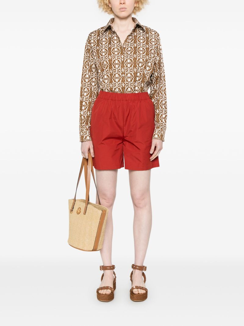 Brown Monogram-print Shirt