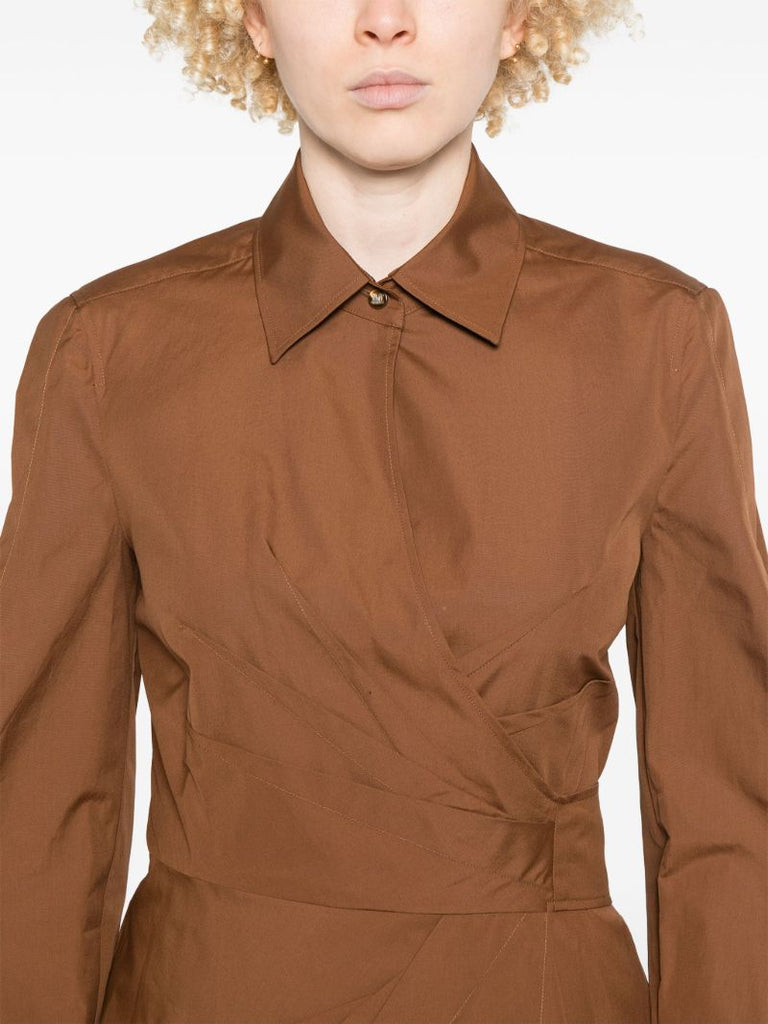 Brown Wrap Dress