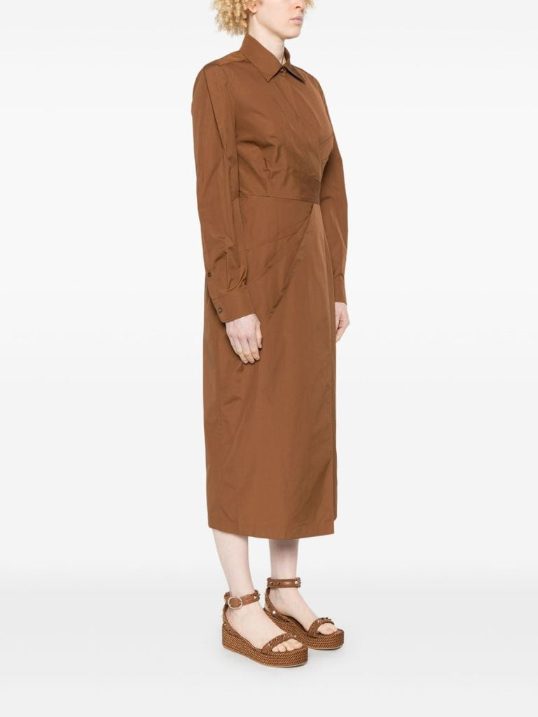 Brown Wrap Dress