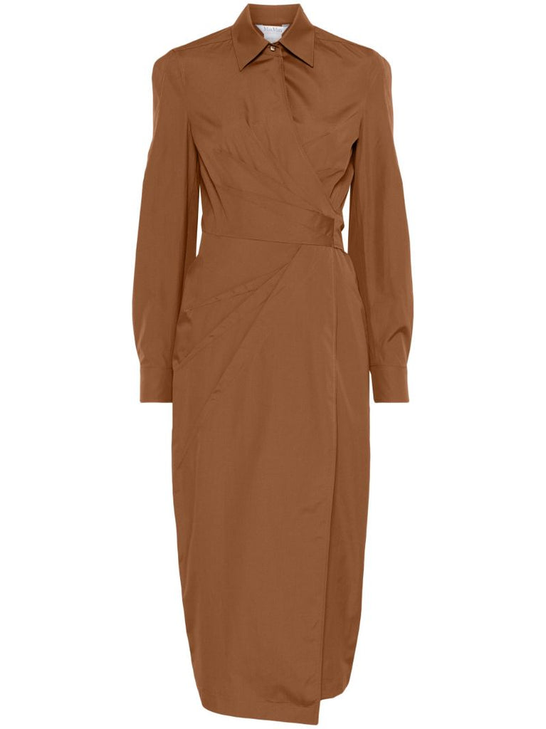 Brown Wrap Dress