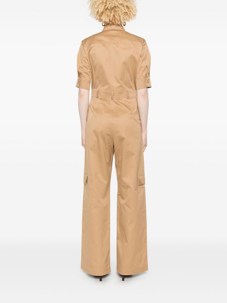 Brown Buttoned-up Jumpsuit