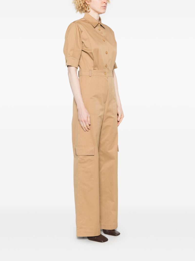 Brown Buttoned-up Jumpsuit