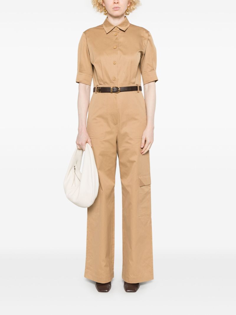 Brown Buttoned-up Jumpsuit