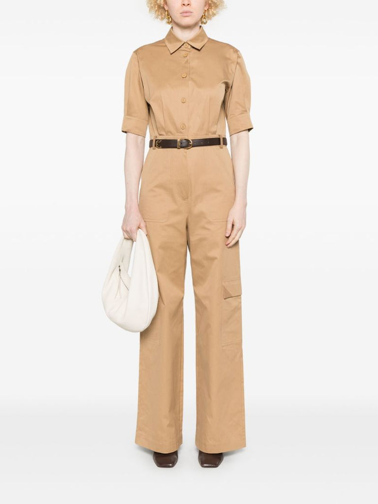 Brown Buttoned-up Jumpsuit