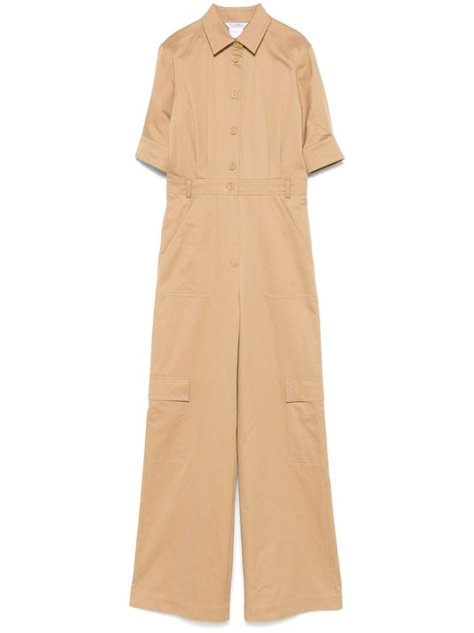 Brown Buttoned-up Jumpsuit