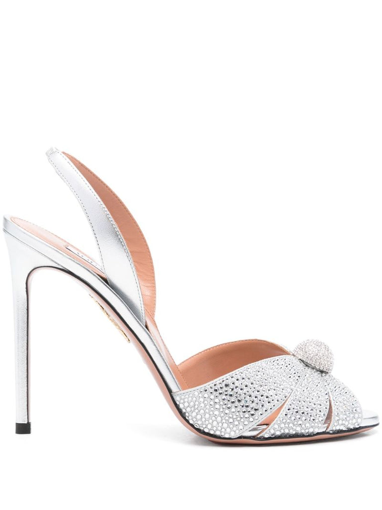 Silver 85mm Love Me Sandals