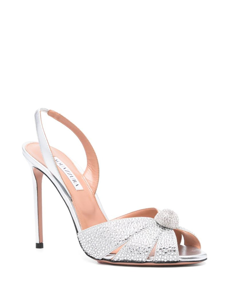 Silver 85mm Love Me Sandals