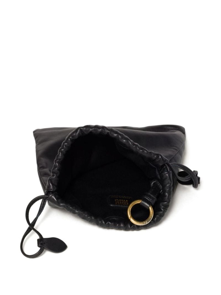 Black Leather Clutch Bag