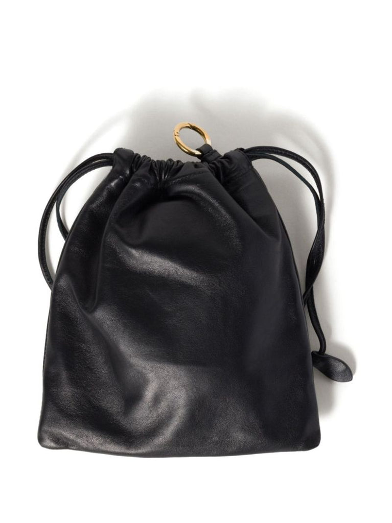 Black Leather Clutch Bag