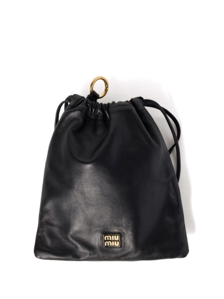 Black Leather Clutch Bag
