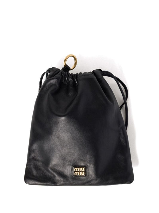 Black Leather Clutch Bag