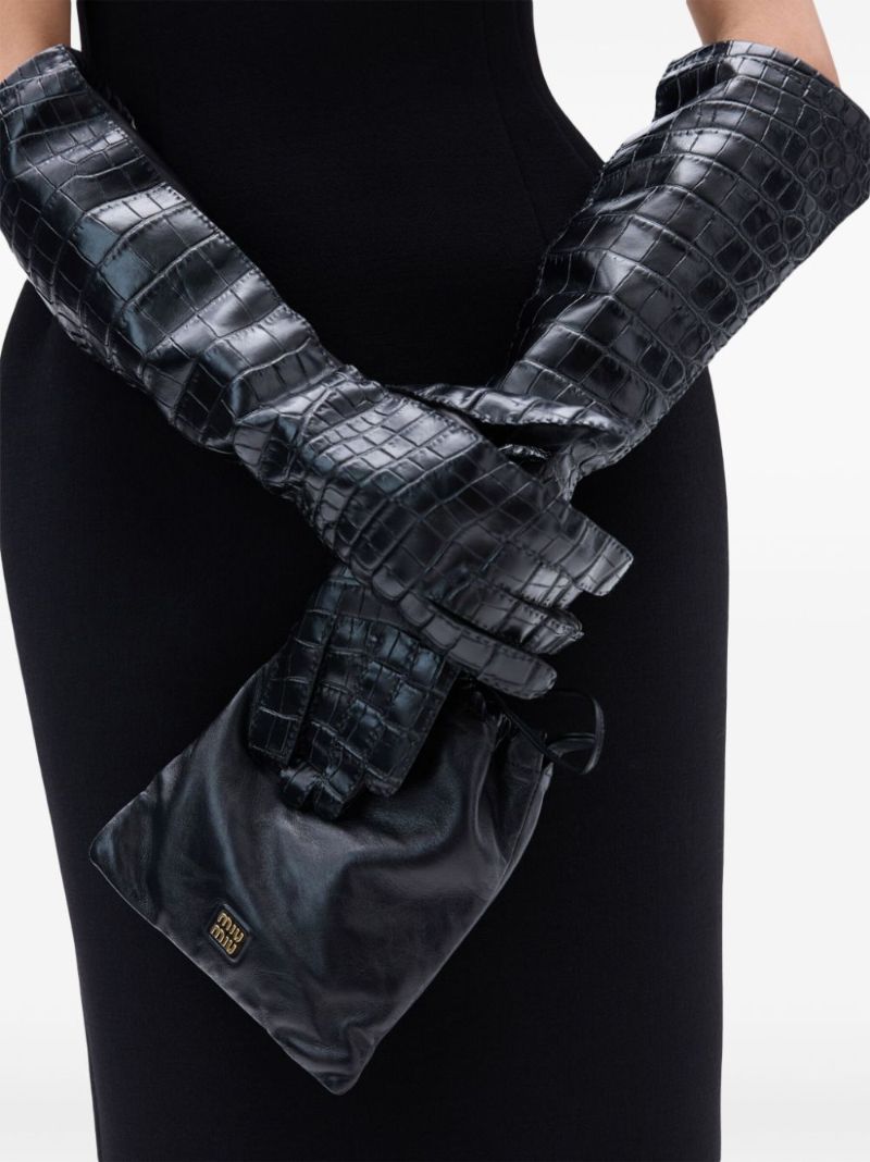 Black Leather Clutch Bag