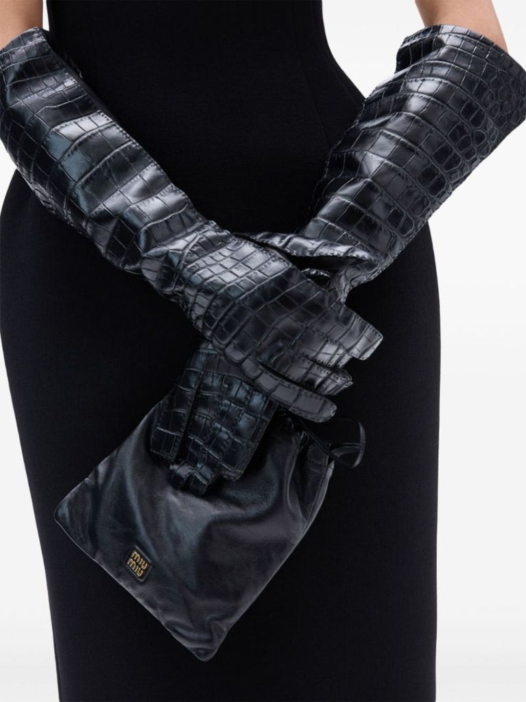 Black Leather Clutch Bag