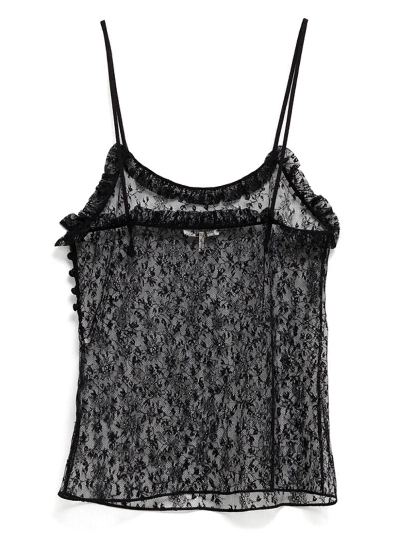 Black Floral Lace Top