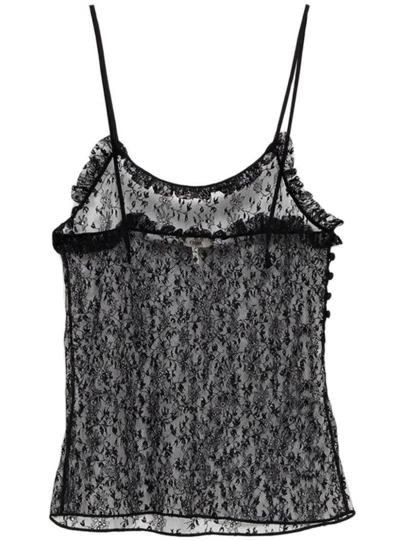 Black Floral Lace Top
