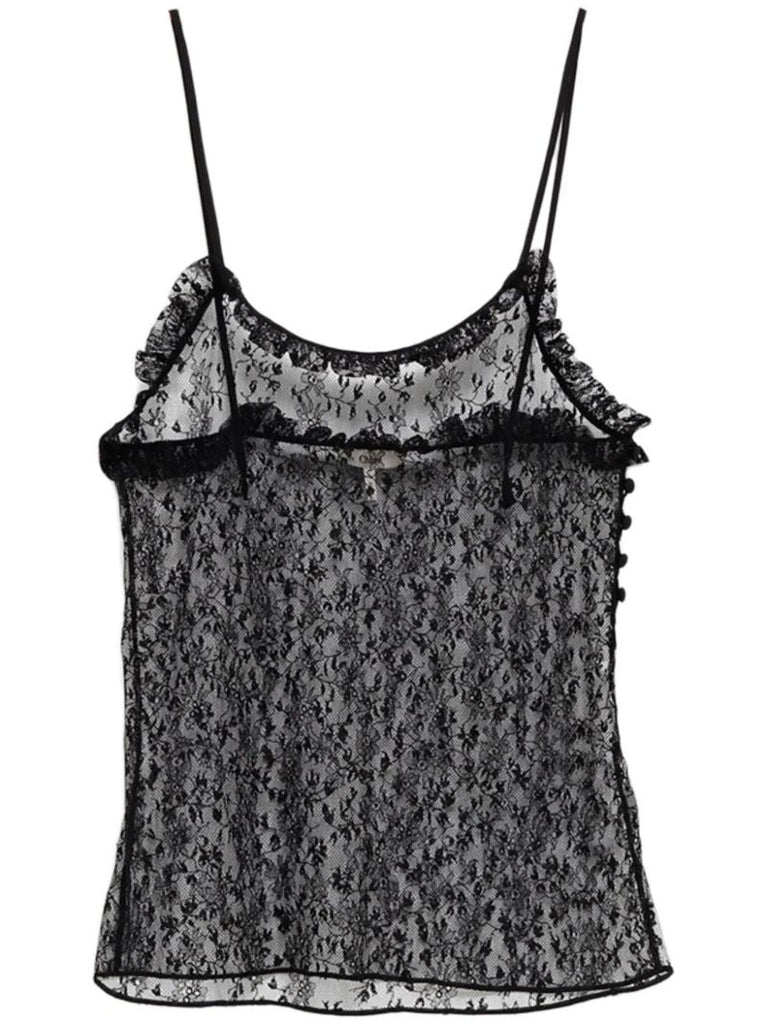 Black Floral Lace Top